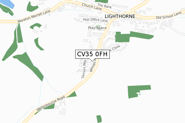 CV35 0FH map - large scale - OS Open Zoomstack (Ordnance Survey) CV35 0FH map - large scale - OS Open Zoomstack (Ordnance Survey)