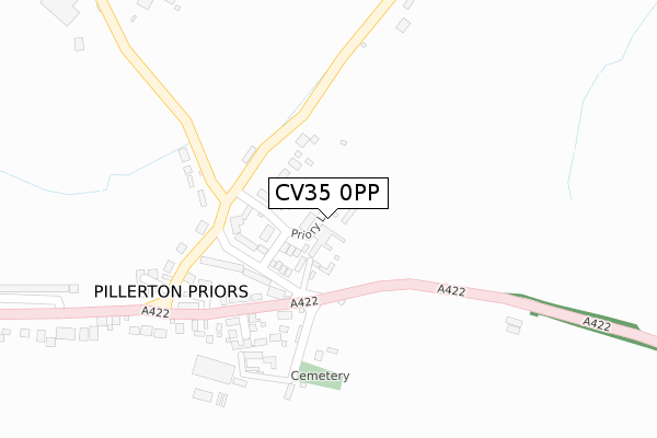 CV35 0PP map - large scale - OS Open Zoomstack (Ordnance Survey)