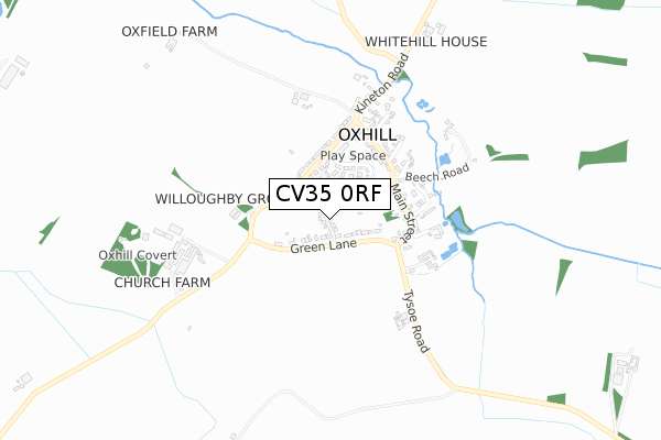 CV35 0RF map - small scale - OS Open Zoomstack (Ordnance Survey) CV35 0RF map - small scale - OS Open Zoomstack (Ordnance Survey)