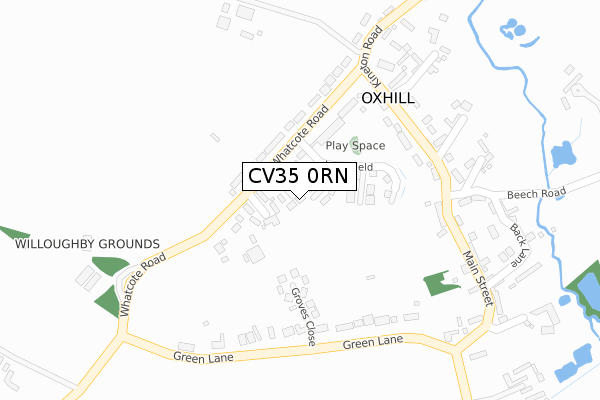 CV35 0RN map - large scale - OS Open Zoomstack (Ordnance Survey) CV35 0RN map - large scale - OS Open Zoomstack (Ordnance Survey)