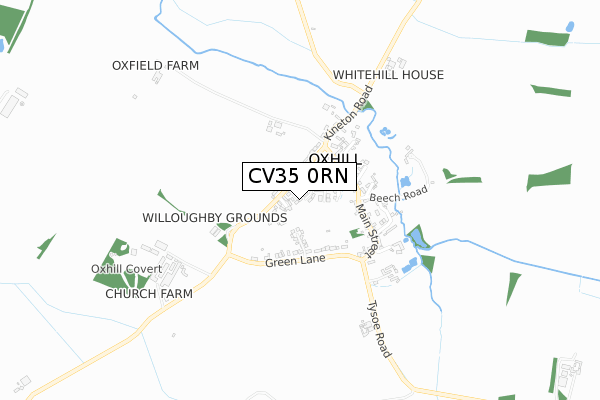 CV35 0RN map - small scale - OS Open Zoomstack (Ordnance Survey) CV35 0RN map - small scale - OS Open Zoomstack (Ordnance Survey)