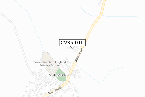 CV35 0TL map - large scale - OS Open Zoomstack (Ordnance Survey)