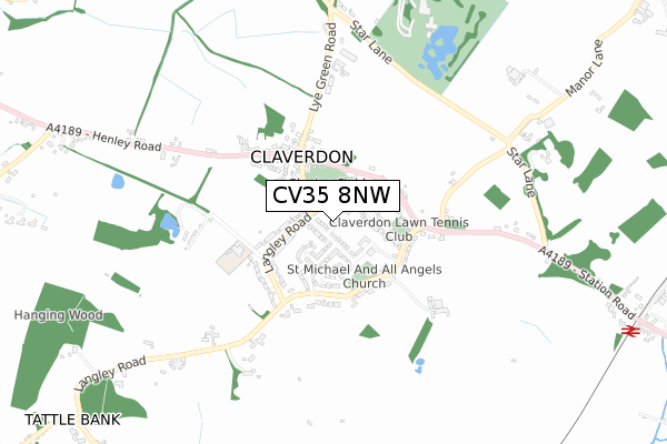 CV35 8NW map - small scale - OS Open Zoomstack (Ordnance Survey) CV35 8NW map - small scale - OS Open Zoomstack (Ordnance Survey)