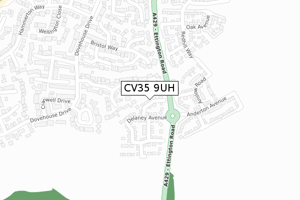 CV35 9UH map - large scale - OS Open Zoomstack (Ordnance Survey) CV35 9UH map - large scale - OS Open Zoomstack (Ordnance Survey)