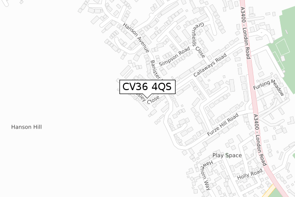 CV36 4QS map - large scale - OS Open Zoomstack (Ordnance Survey) CV36 4QS map - large scale - OS Open Zoomstack (Ordnance Survey)