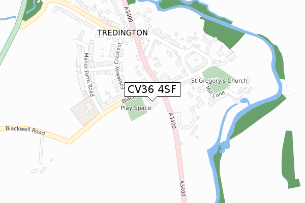 CV36 4SF map - large scale - OS Open Zoomstack (Ordnance Survey) CV36 4SF map - large scale - OS Open Zoomstack (Ordnance Survey)