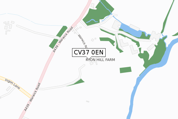 CV37 0EN map - large scale - OS Open Zoomstack (Ordnance Survey)