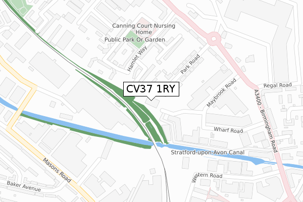 CV37 1RY map - large scale - OS Open Zoomstack (Ordnance Survey) CV37 1RY map - large scale - OS Open Zoomstack (Ordnance Survey)
