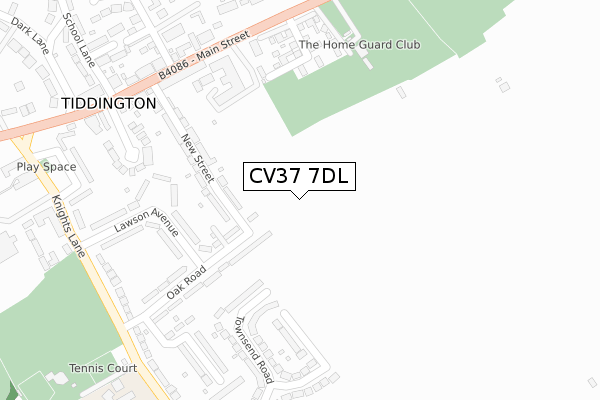 CV37 7DL map - large scale - OS Open Zoomstack (Ordnance Survey)