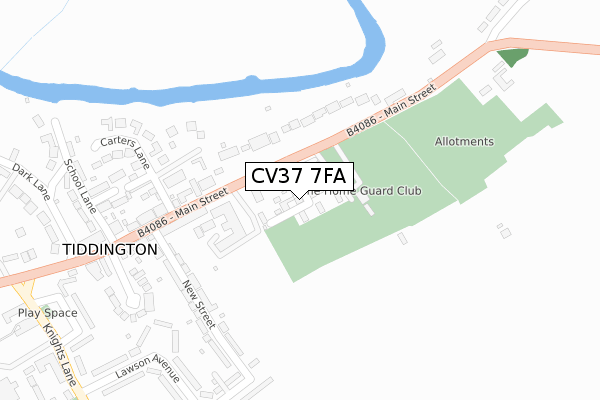 CV37 7FA map - large scale - OS Open Zoomstack (Ordnance Survey) CV37 7FA map - large scale - OS Open Zoomstack (Ordnance Survey)