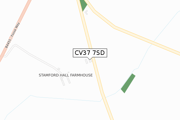 CV37 7SD map - large scale - OS Open Zoomstack (Ordnance Survey)