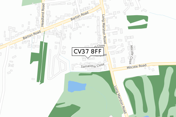 CV37 8FF map - large scale - OS Open Zoomstack (Ordnance Survey)