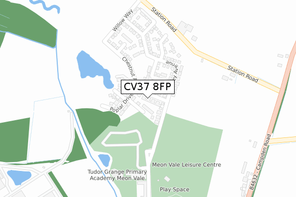 CV37 8FP map - large scale - OS Open Zoomstack (Ordnance Survey) CV37 8FP map - large scale - OS Open Zoomstack (Ordnance Survey)