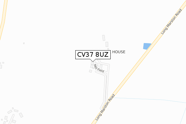 CV37 8UZ map - large scale - OS Open Zoomstack (Ordnance Survey)