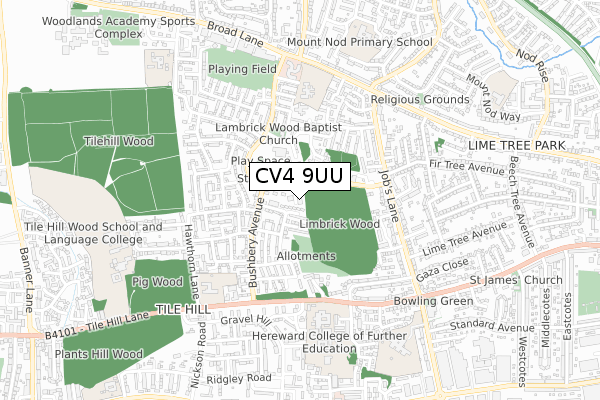 CV4 9UU map - small scale - OS Open Zoomstack (Ordnance Survey) CV4 9UU map - small scale - OS Open Zoomstack (Ordnance Survey)