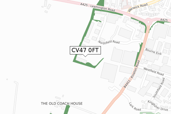 CV47 0FT map - large scale - OS Open Zoomstack (Ordnance Survey)