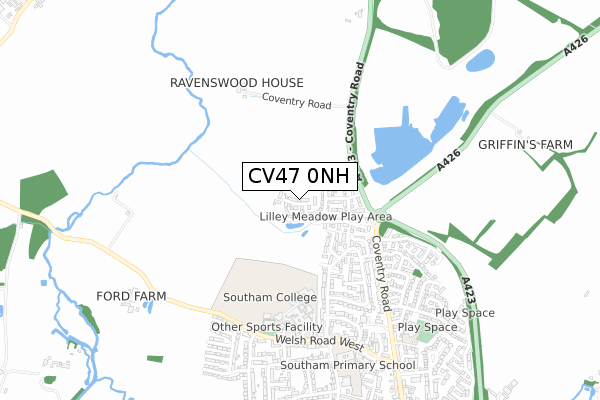 CV47 0NH map - small scale - OS Open Zoomstack (Ordnance Survey) CV47 0NH map - small scale - OS Open Zoomstack (Ordnance Survey)