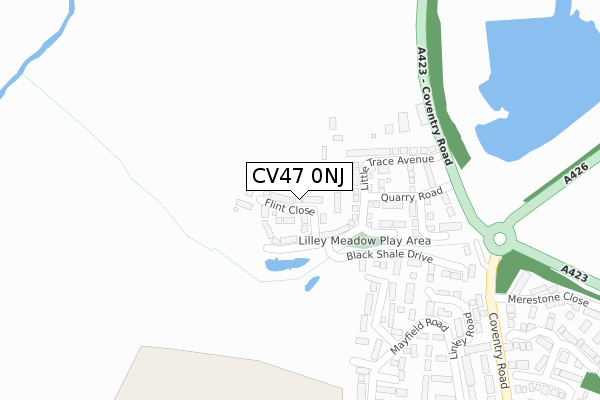 CV47 0NJ map - large scale - OS Open Zoomstack (Ordnance Survey)