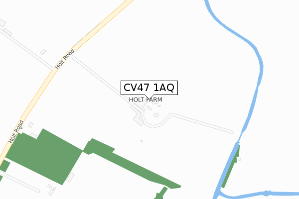 CV47 1AQ map - large scale - OS Open Zoomstack (Ordnance Survey)