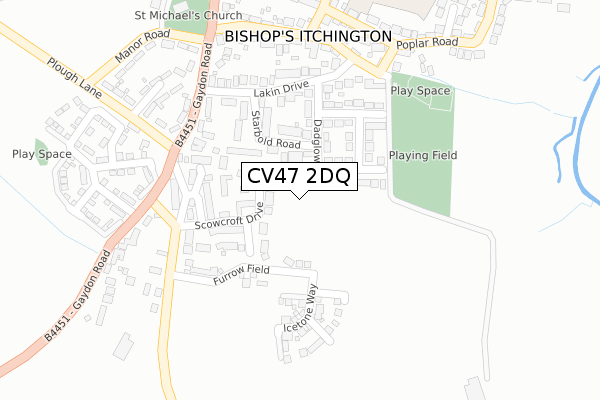 CV47 2DQ map - large scale - OS Open Zoomstack (Ordnance Survey) CV47 2DQ map - large scale - OS Open Zoomstack (Ordnance Survey)