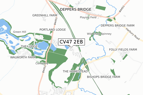 CV47 2EB map - small scale - OS Open Zoomstack (Ordnance Survey) CV47 2EB map - small scale - OS Open Zoomstack (Ordnance Survey)