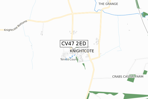 CV47 2ED map - small scale - OS Open Zoomstack (Ordnance Survey)