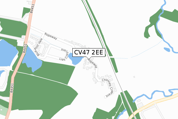 CV47 2EE map - large scale - OS Open Zoomstack (Ordnance Survey) CV47 2EE map - large scale - OS Open Zoomstack (Ordnance Survey)