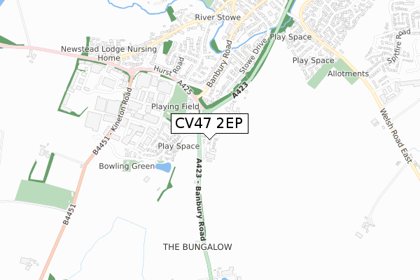 CV47 2EP map - small scale - OS Open Zoomstack (Ordnance Survey) CV47 2EP map - small scale - OS Open Zoomstack (Ordnance Survey)