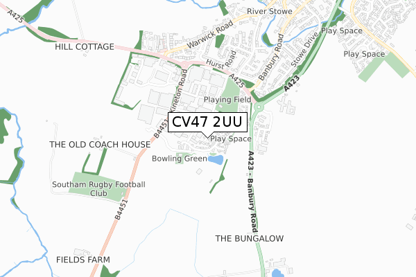 CV47 2UU map - small scale - OS Open Zoomstack (Ordnance Survey) CV47 2UU map - small scale - OS Open Zoomstack (Ordnance Survey)