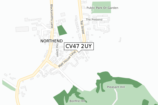 CV47 2UY map - large scale - OS Open Zoomstack (Ordnance Survey) CV47 2UY map - large scale - OS Open Zoomstack (Ordnance Survey)