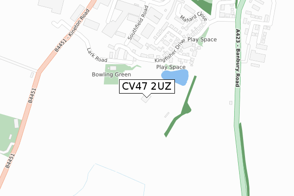 CV47 2UZ map - large scale - OS Open Zoomstack (Ordnance Survey)