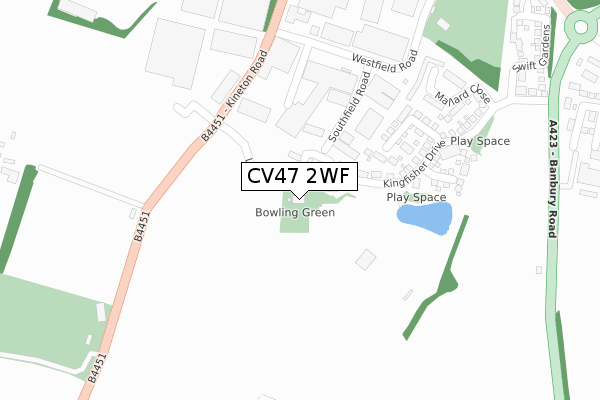 CV47 2WF map - large scale - OS Open Zoomstack (Ordnance Survey)