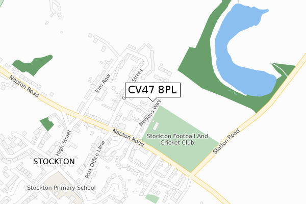 CV47 8PL map - large scale - OS Open Zoomstack (Ordnance Survey)