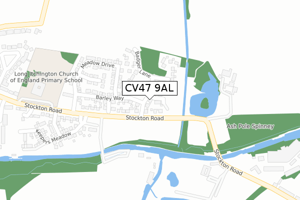 CV47 9AL map - large scale - OS Open Zoomstack (Ordnance Survey) CV47 9AL map - large scale - OS Open Zoomstack (Ordnance Survey)