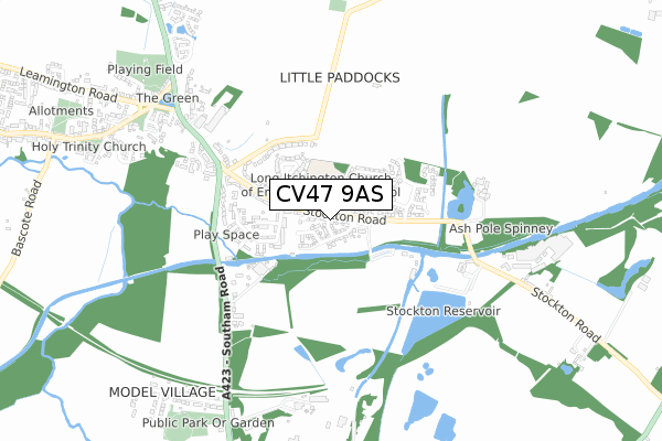 CV47 9AS map - small scale - OS Open Zoomstack (Ordnance Survey) CV47 9AS map - small scale - OS Open Zoomstack (Ordnance Survey)