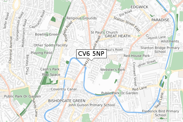 CV6 5NP map - small scale - OS Open Zoomstack (Ordnance Survey) CV6 5NP map - small scale - OS Open Zoomstack (Ordnance Survey)