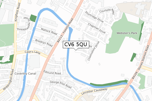 CV6 5QU map - large scale - OS Open Zoomstack (Ordnance Survey) CV6 5QU map - large scale - OS Open Zoomstack (Ordnance Survey)