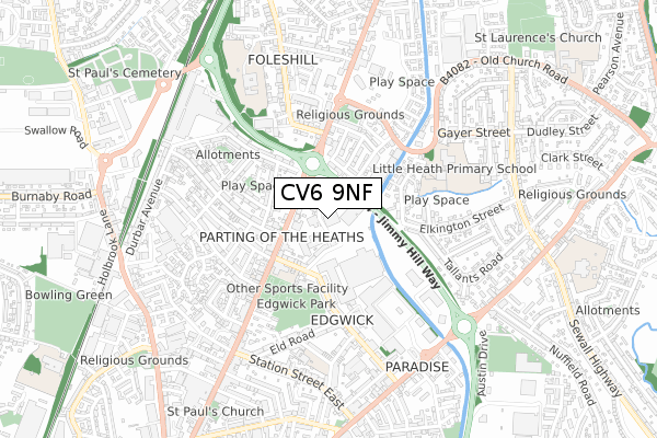 CV6 9NF map - small scale - OS Open Zoomstack (Ordnance Survey) CV6 9NF map - small scale - OS Open Zoomstack (Ordnance Survey)