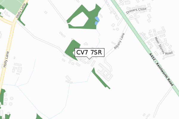 CV7 7SR map - large scale - OS Open Zoomstack (Ordnance Survey)