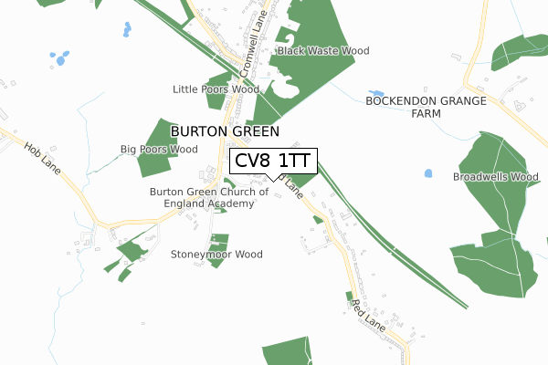 CV8 1TT map - small scale - OS Open Zoomstack (Ordnance Survey) CV8 1TT map - small scale - OS Open Zoomstack (Ordnance Survey)