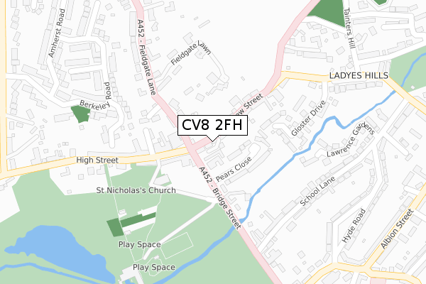 CV8 2FH map - large scale - OS Open Zoomstack (Ordnance Survey) CV8 2FH map - large scale - OS Open Zoomstack (Ordnance Survey)
