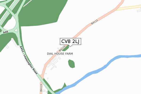 CV8 2LJ map - large scale - OS Open Zoomstack (Ordnance Survey) CV8 2LJ map - large scale - OS Open Zoomstack (Ordnance Survey)