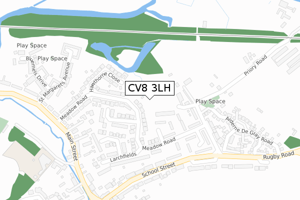 CV8 3LH map - large scale - OS Open Zoomstack (Ordnance Survey) CV8 3LH map - large scale - OS Open Zoomstack (Ordnance Survey)