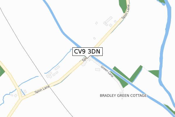 CV9 3DN map - large scale - OS Open Zoomstack (Ordnance Survey)