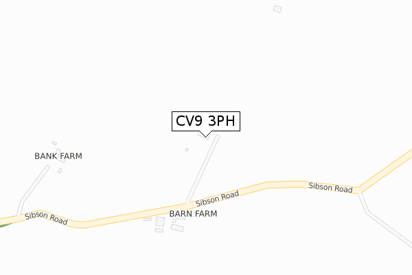 CV9 3PH map - large scale - OS Open Zoomstack (Ordnance Survey)