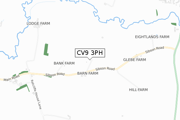 CV9 3PH map - small scale - OS Open Zoomstack (Ordnance Survey)