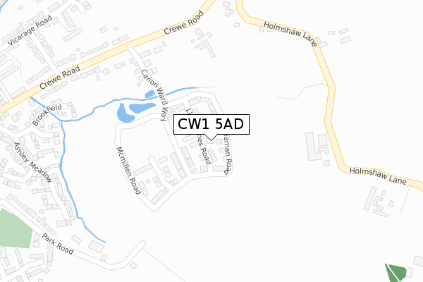 CW1 5AD map - large scale - OS Open Zoomstack (Ordnance Survey) CW1 5AD map - large scale - OS Open Zoomstack (Ordnance Survey)