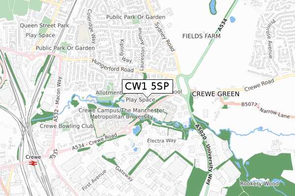 CW1 5SP map - small scale - OS Open Zoomstack (Ordnance Survey) CW1 5SP map - small scale - OS Open Zoomstack (Ordnance Survey)