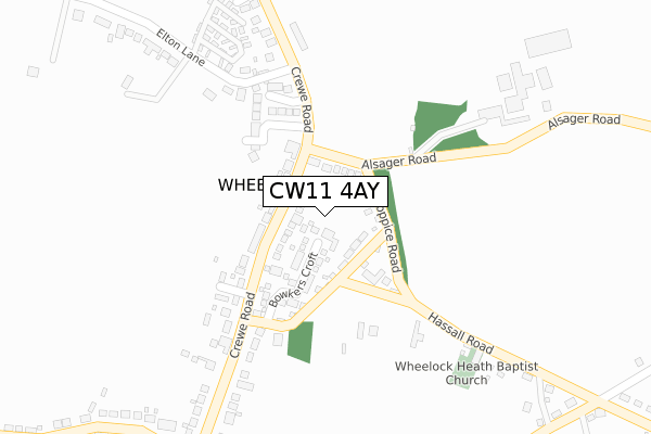 CW11 4AY map - large scale - OS Open Zoomstack (Ordnance Survey) CW11 4AY map - large scale - OS Open Zoomstack (Ordnance Survey)
