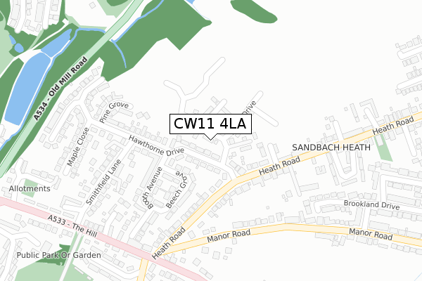 CW11 4LA maps, stats, and open data